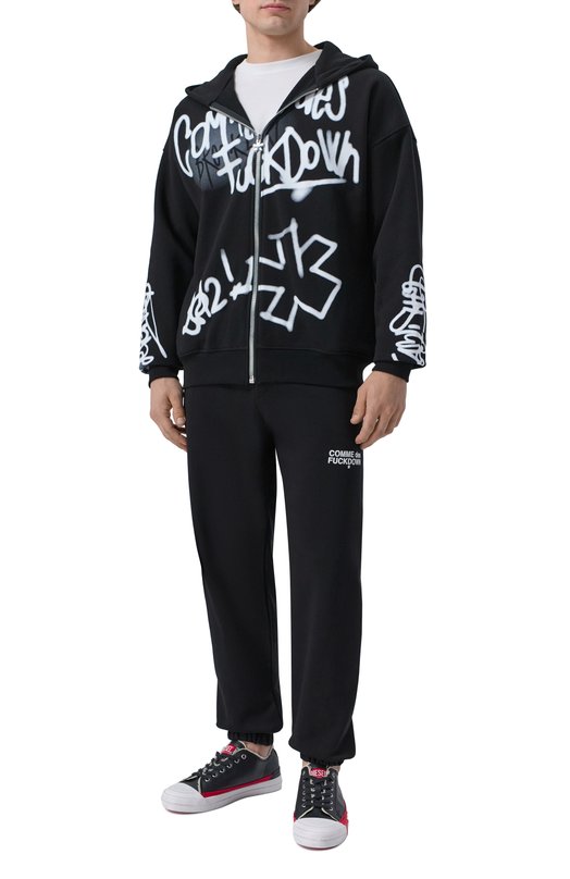 Хлопковая толстовка Comme des Fuckdown CFABM01943 Чёрный  CFABM01943 Фото 2