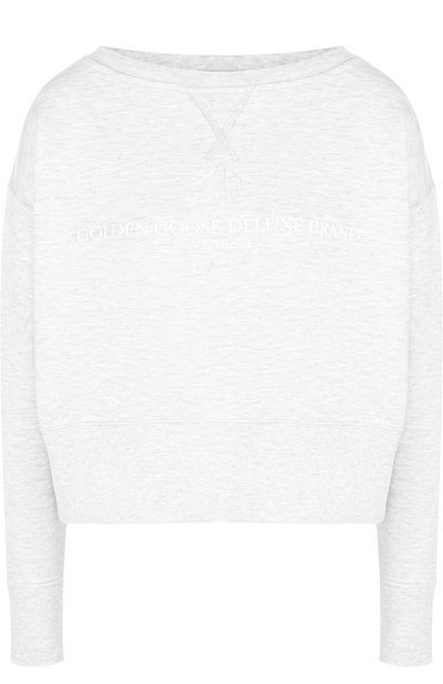 Женский хлопковый пуловер с логотипом бренда GOLDEN GOOSE DELUXE BRAND, арт. G33WP027.A1