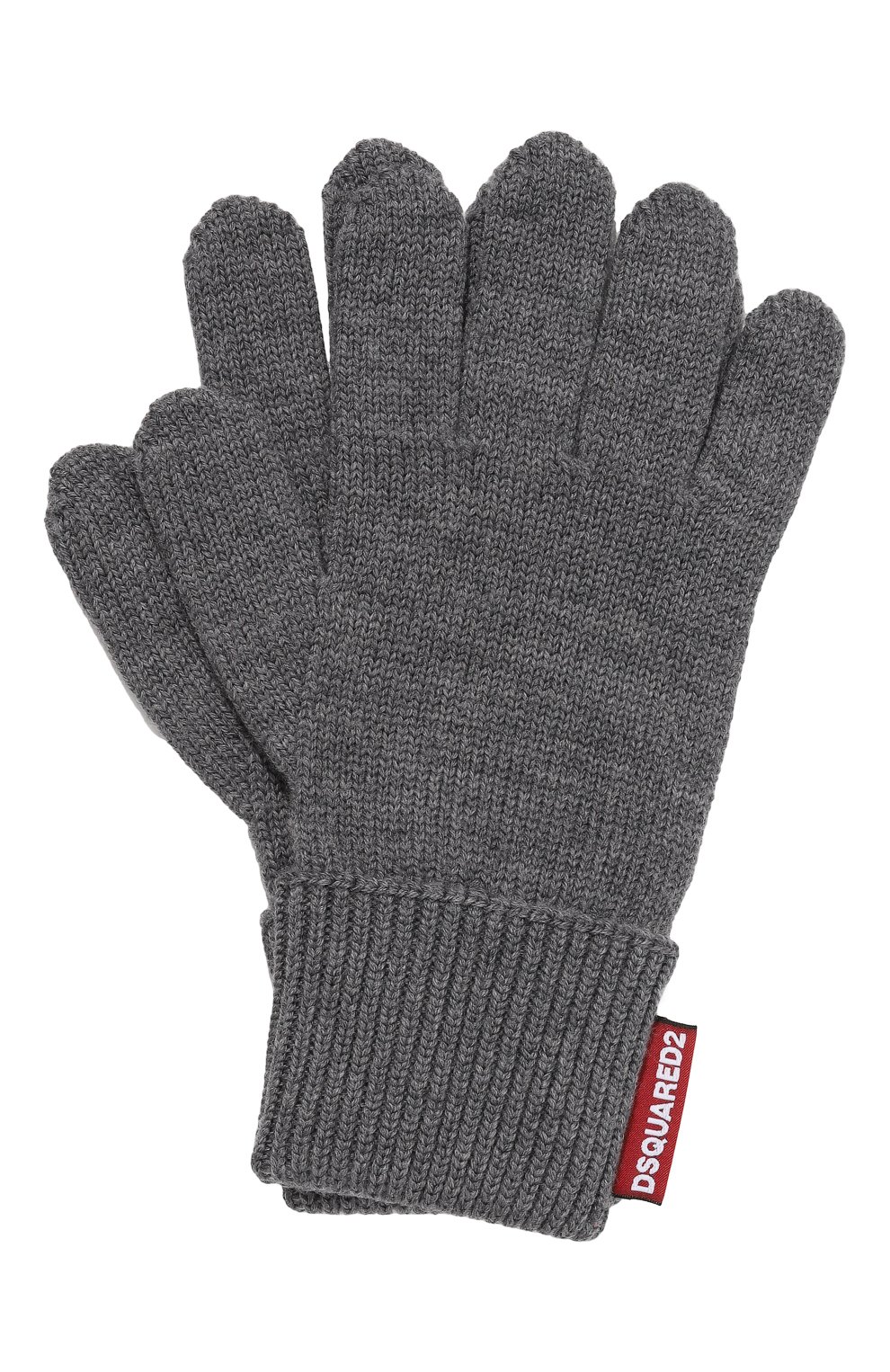 Комплект из шапки и перчаток DSQUARED2 серого цвета по цене 39000 руб., арт. KNM0078/01W06757, фото 5 Комплект из шапки и перчаток DSQUARED2, арт. KNM0078/01W06757, фото 5