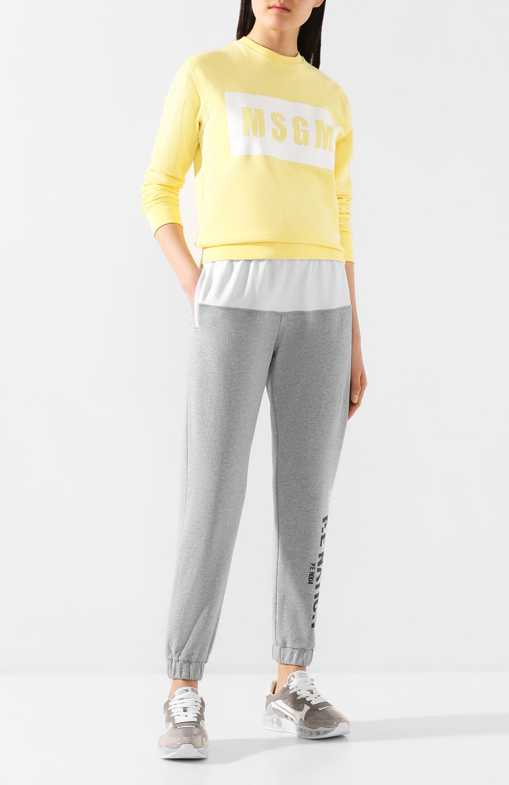 Хлопковый свитшот MSGM желтого цвета по цене 16400 руб., арт. 2842MDM196 207499, фото 2 Хлопковый свитшот MSGM, арт. 2842MDM196 207499, фото 2