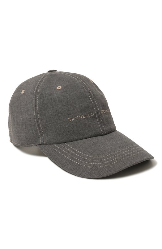 Шерстяная бейсболка Brunello Cucinelli MW4649977 Серый MW4649977