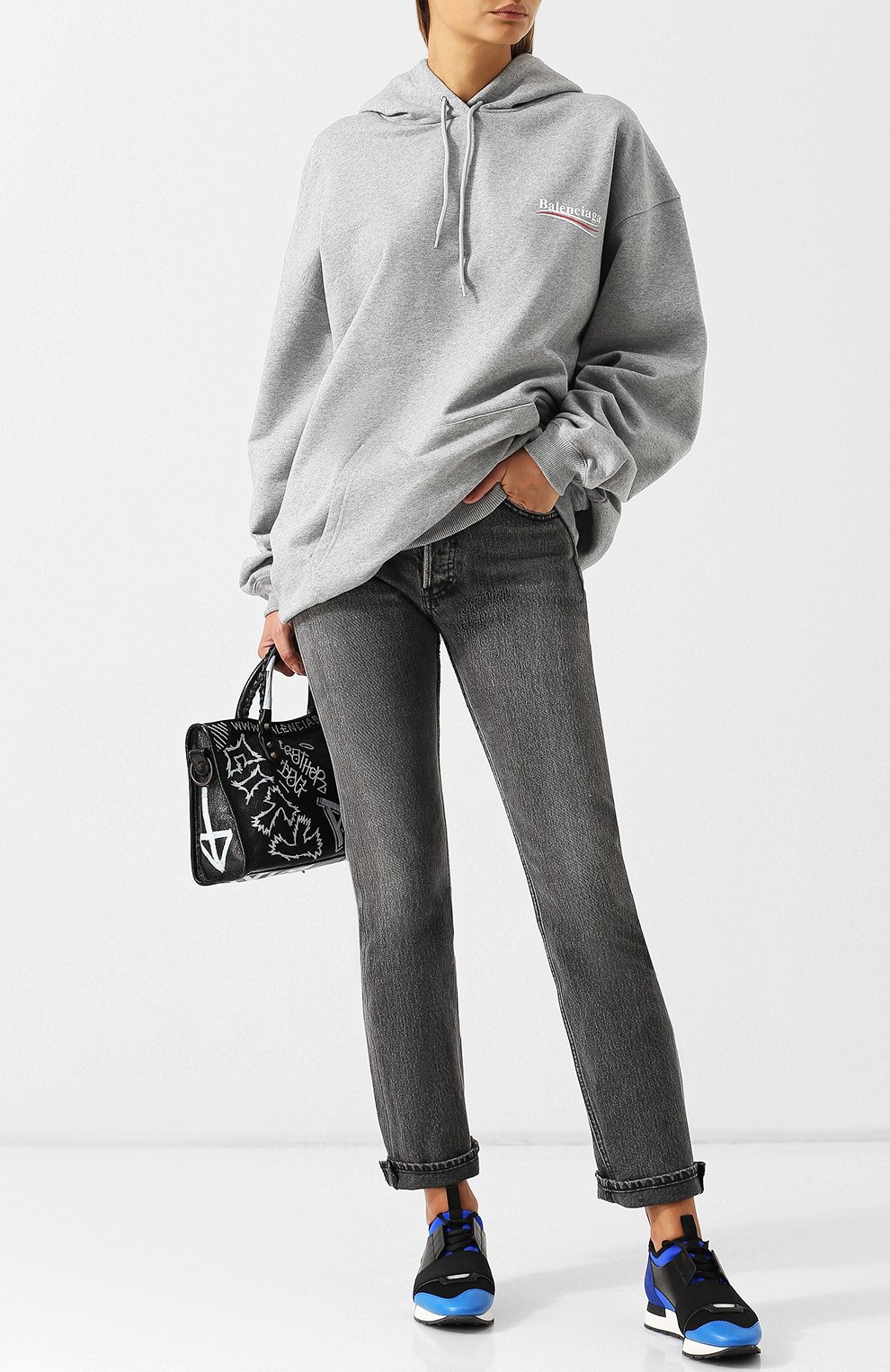 Хлопковая толстовка свободного кроя с капюшоном BALENCIAGA, арт. 528350/TBV14, фото 2