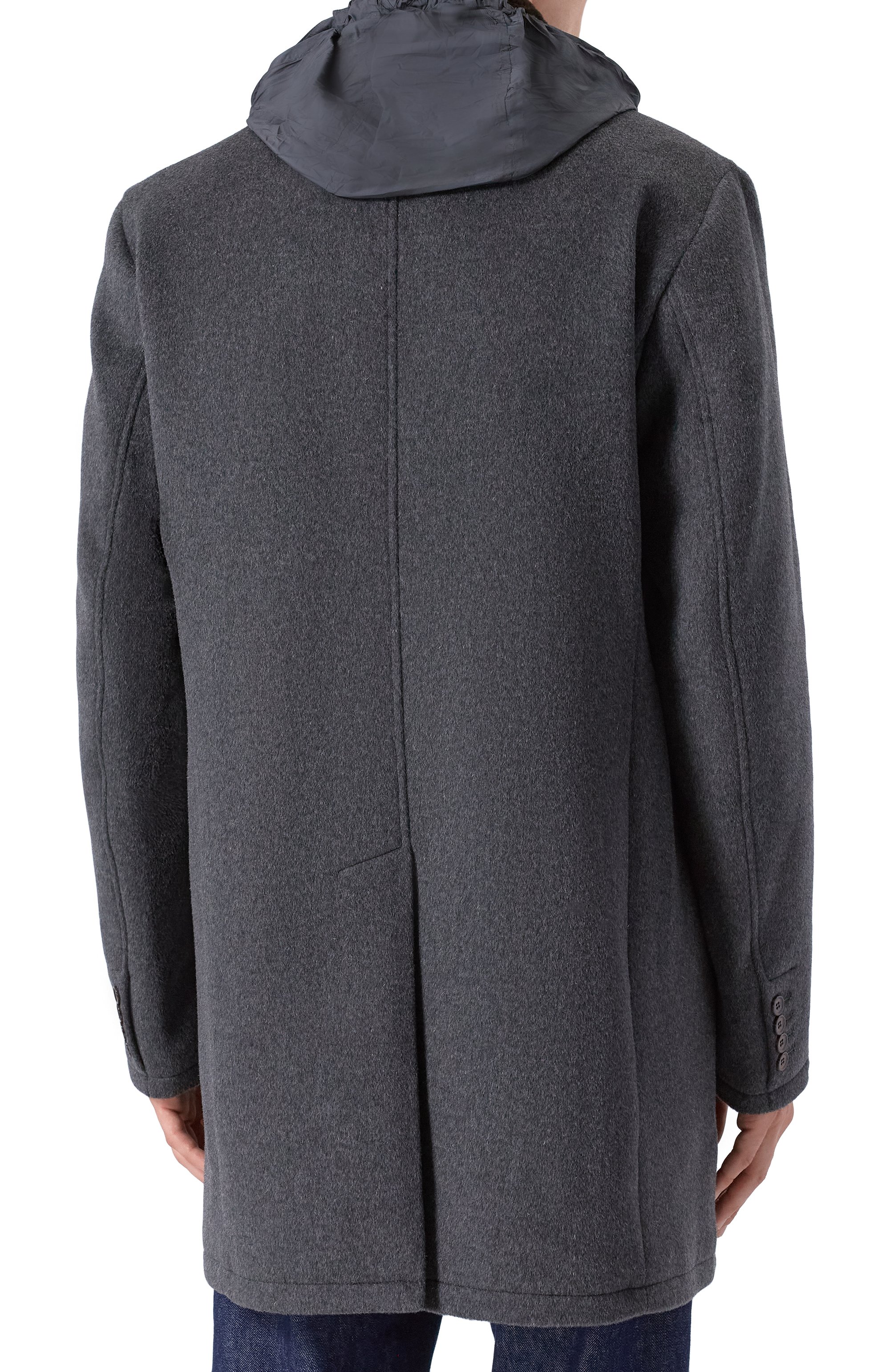 Пальто из шерсти и вискозы GIMO'S темно-серого цвета по цене 153000 руб., арт. 5W20.U.440.605, фото 6 Пальто из шерсти и вискозы GIMO'S, арт. 5W20.U.440.605, фото 6