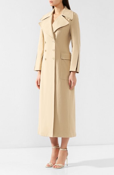 Хлопковое пальто ERIKA CAVALLINI бежевого цвета по цене 52850 руб., арт. P9/R/R9PE01, фото 3 Хлопковое пальто ERIKA CAVALLINI, арт. P9/R/R9PE01, фото 3