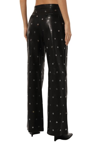 Кожаные брюки JACOB LEE черного цвета по цене 420000 руб., арт. WLP0310AW24GB, фото 4 Кожаные брюки JACOB LEE, арт. WLP0310AW24GB, фото 4