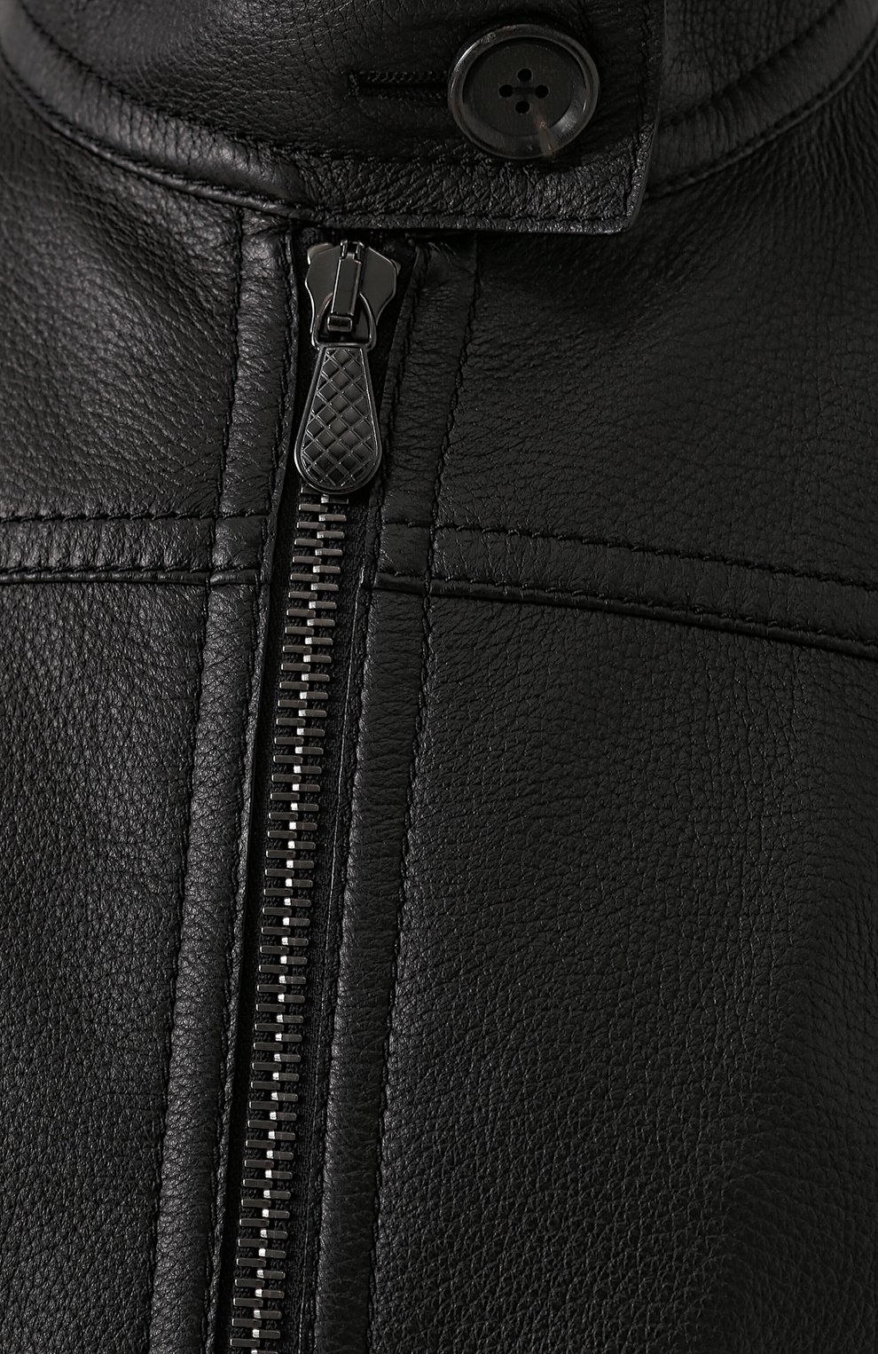Приталенная кожаная куртка с воротником-стойкой BOTTEGA VENETA, арт. 472169/V0K90, фото 5