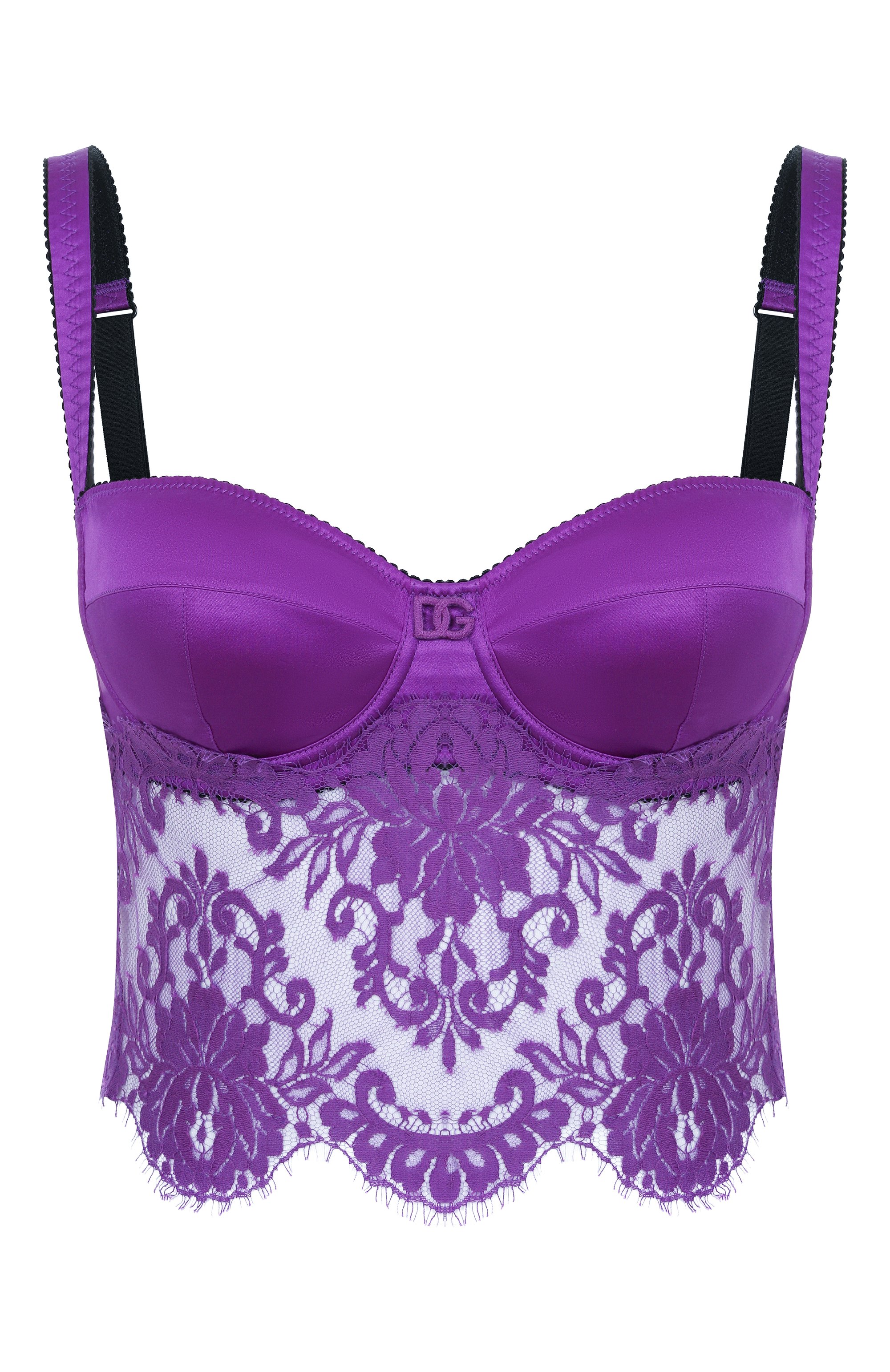 Бюстгальтер-балконет из шелка и хлопка DOLCE & GABBANA, арт. 07A43T/0N08P, фото 1