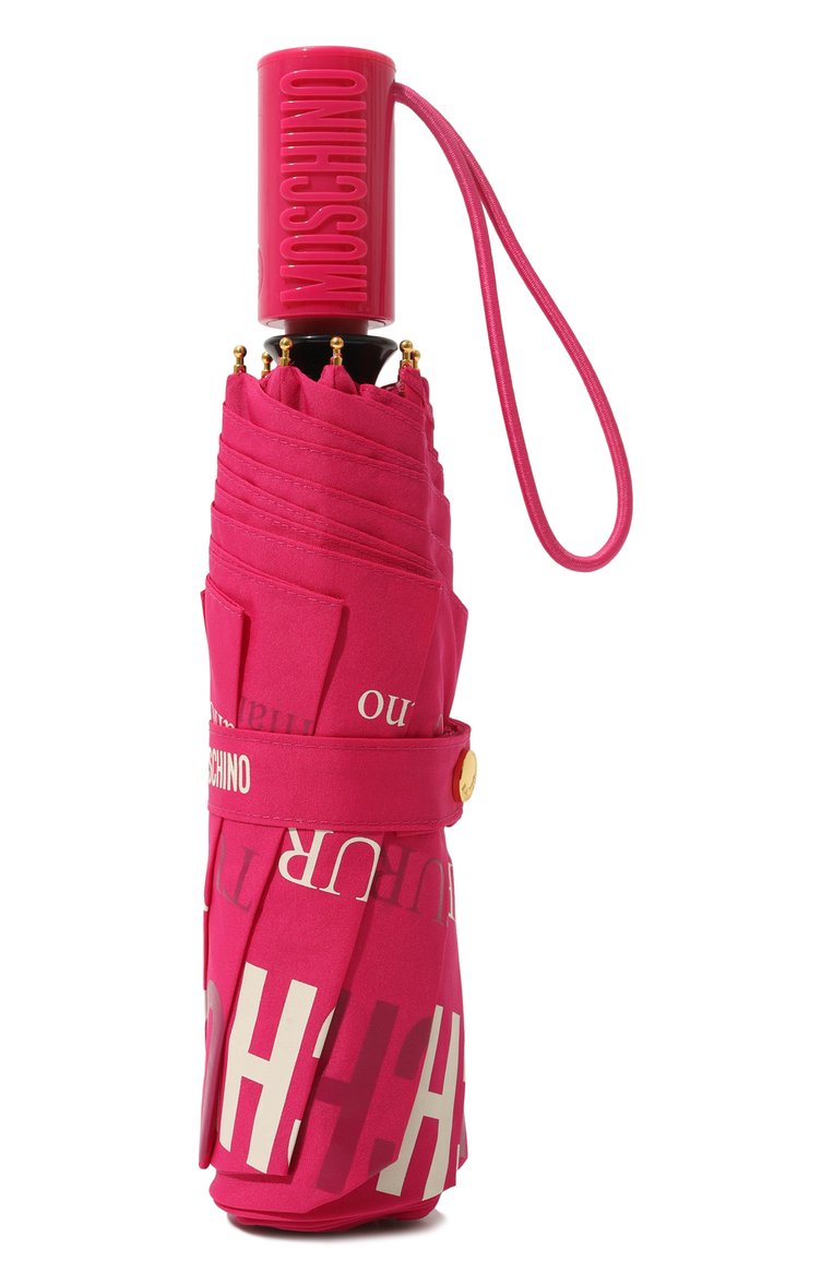 Женский складной зонт MOSCHINO фуксия цвета, арт. 8870 0PENCL0SE | Фото 4 (Нос: Не проставлено; Материал: Синтетический материал, Текстиль, Металл; Материал сплава: Проставлено)