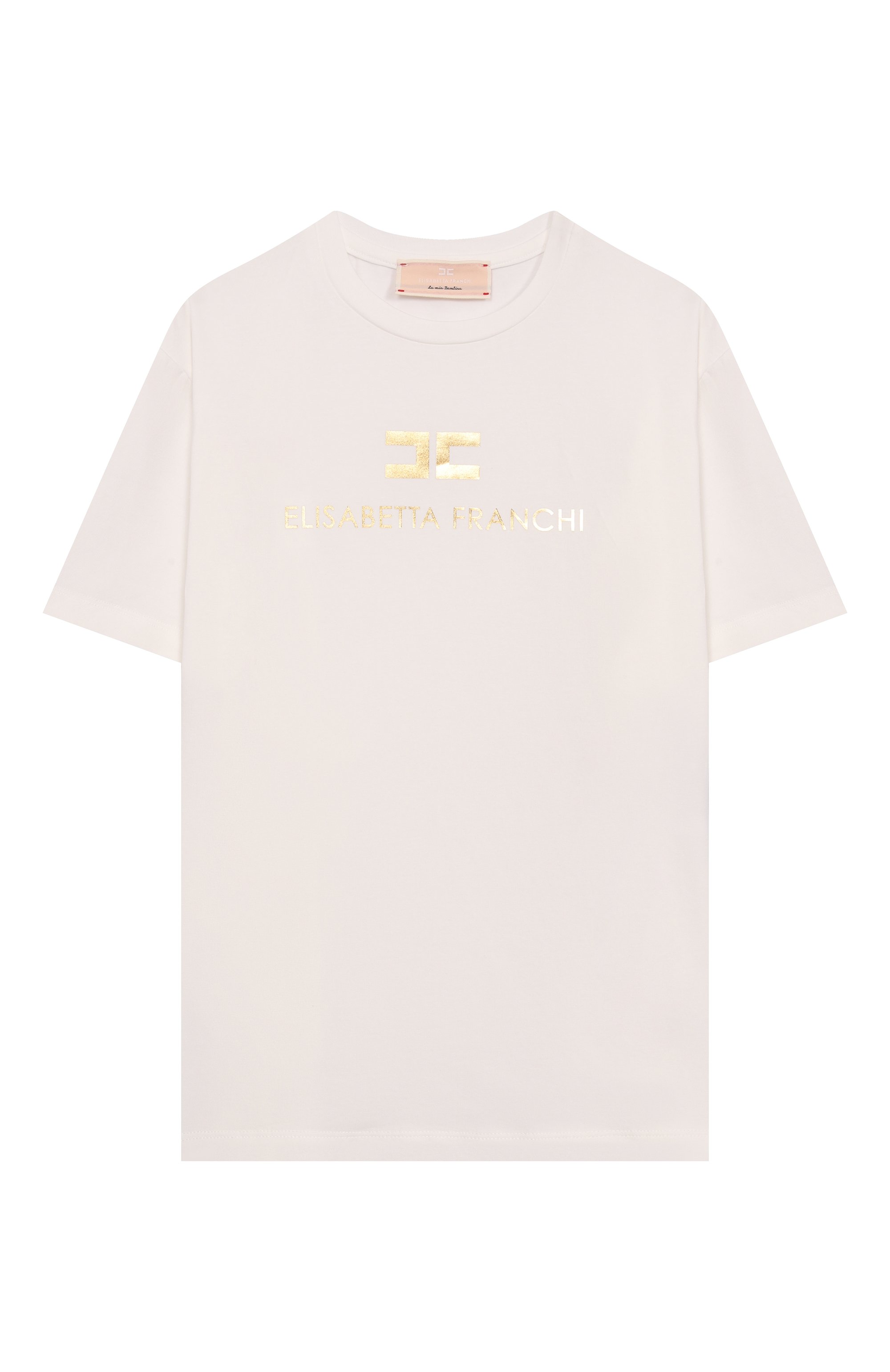 Хлопковая футболка ELISABETTA FRANCHI LA MIA BAMBINA, арт. EFTS2600/JE006, фото 1