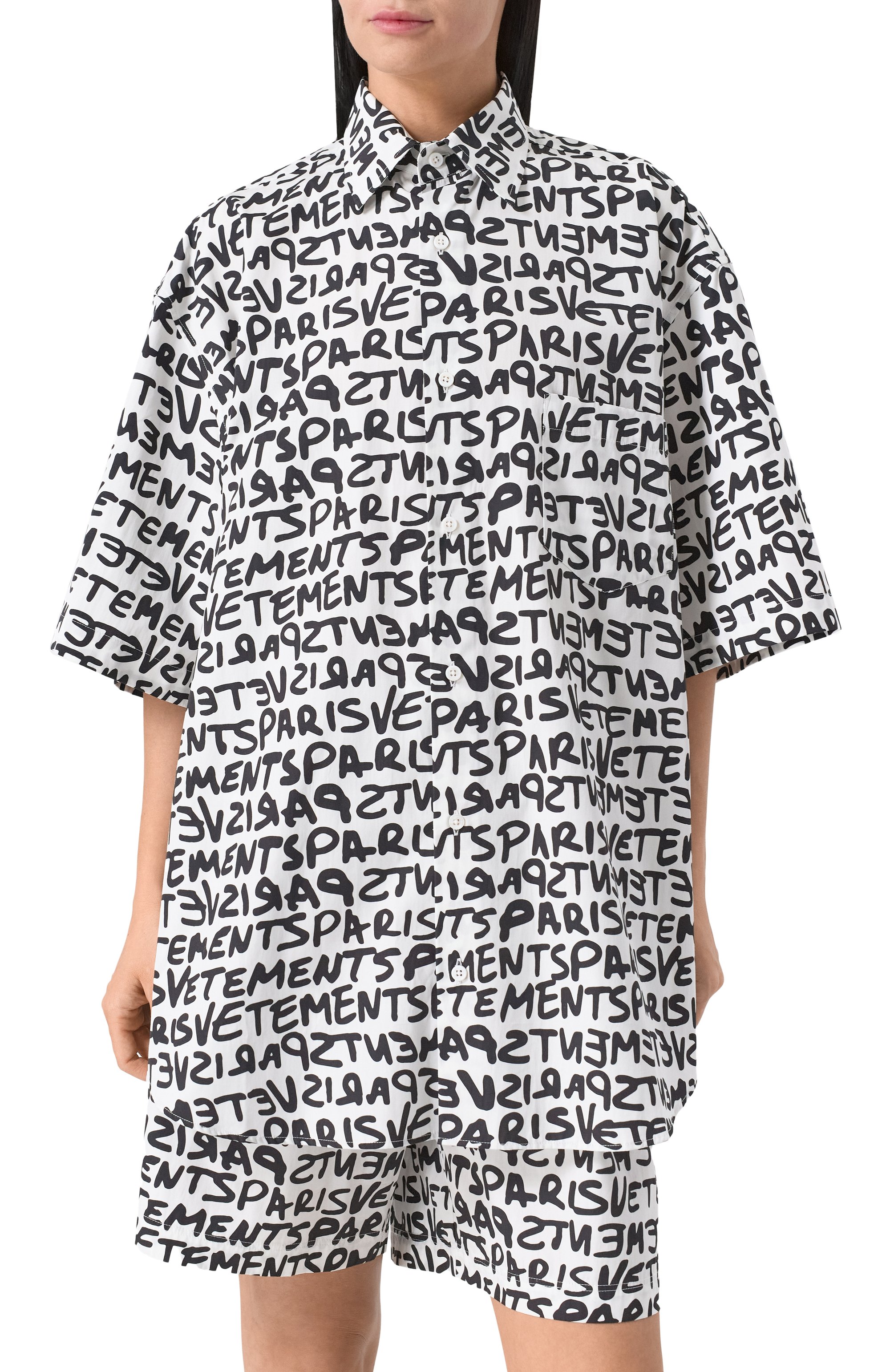 Хлопковая рубашка VETEMENTS, арт. UE64SH800WB, фото 3