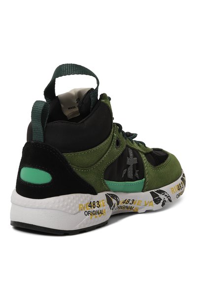 Комбинированные кроссовки robin PREMIATA WILL BE зеленого цвета по цене 18000 руб., арт. 24292048/R0BIN HI/27-35, фото 3 Комбинированные кроссовки robin PREMIATA WILL BE, арт. 24292048/R0BIN HI/27-35, фото 3