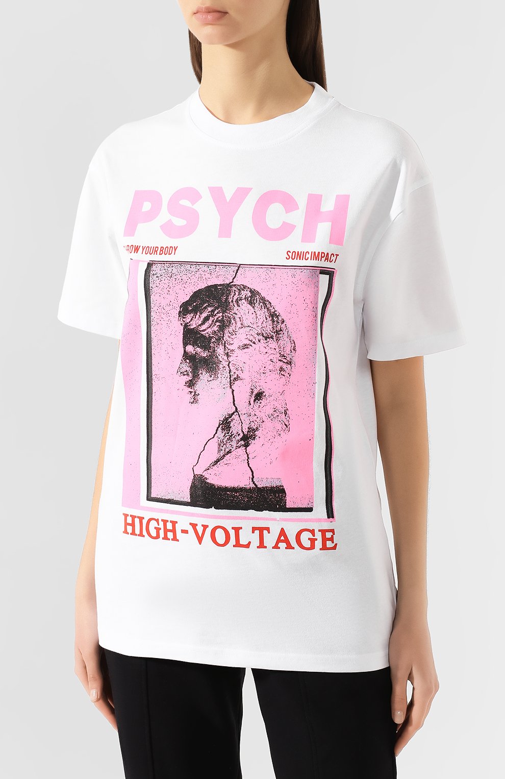 Хлопковая футболка MCQ SWALLOW, арт. 583305/R0T10, фото 3