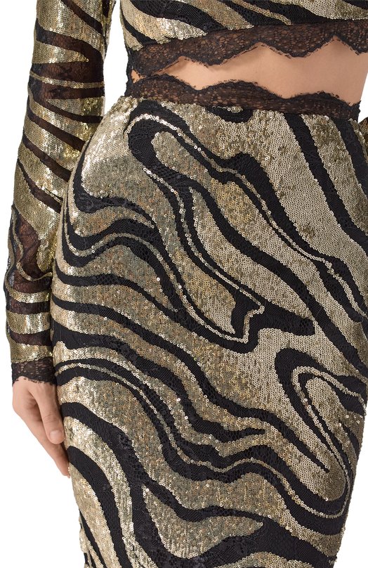 Юбка с отделкой пайетками Zuhair Murad FSK25045/TUEM012 Золотой  FSK25045/TUEM012 Фото 5