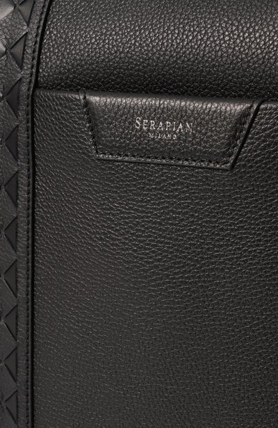 Портфель SERAPIAN MILANO черного цвета по цене 288500 руб., арт. SRCM0MLL738642A, фото 5 Портфель SERAPIAN MILANO, арт. SRCM0MLL738642A, фото 5