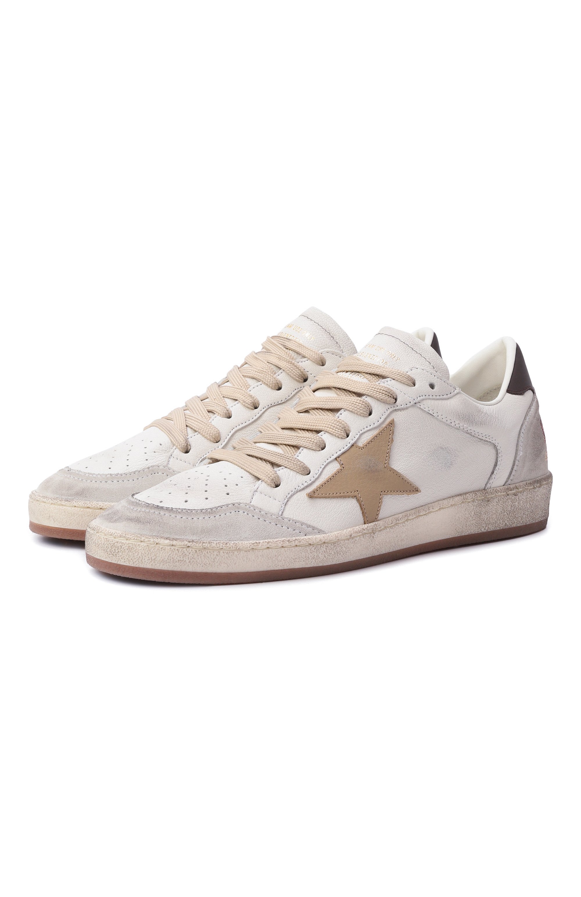 Кожаные кеды ball star GOLDEN GOOSE DELUXE BRAND, арт. GWF00327.F007297, фото 1