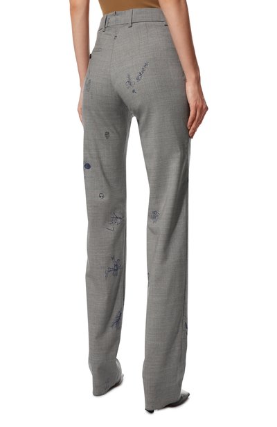 Шерстяные брюки VETEMENTS, арт. WE52PA300G 1212/GREY, фото 4