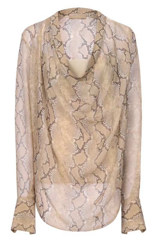 Шелковая блузка Elie Saab T0317/CH010 Бежевый T0317/CH010