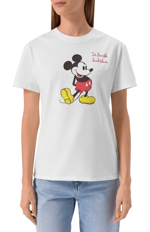 Хлопковая футболка MC2 Saint Barth x Disney MC2 Saint Barth STBW EMILIE/05102H Белый  STBW EMILIE/05102H Фото 3