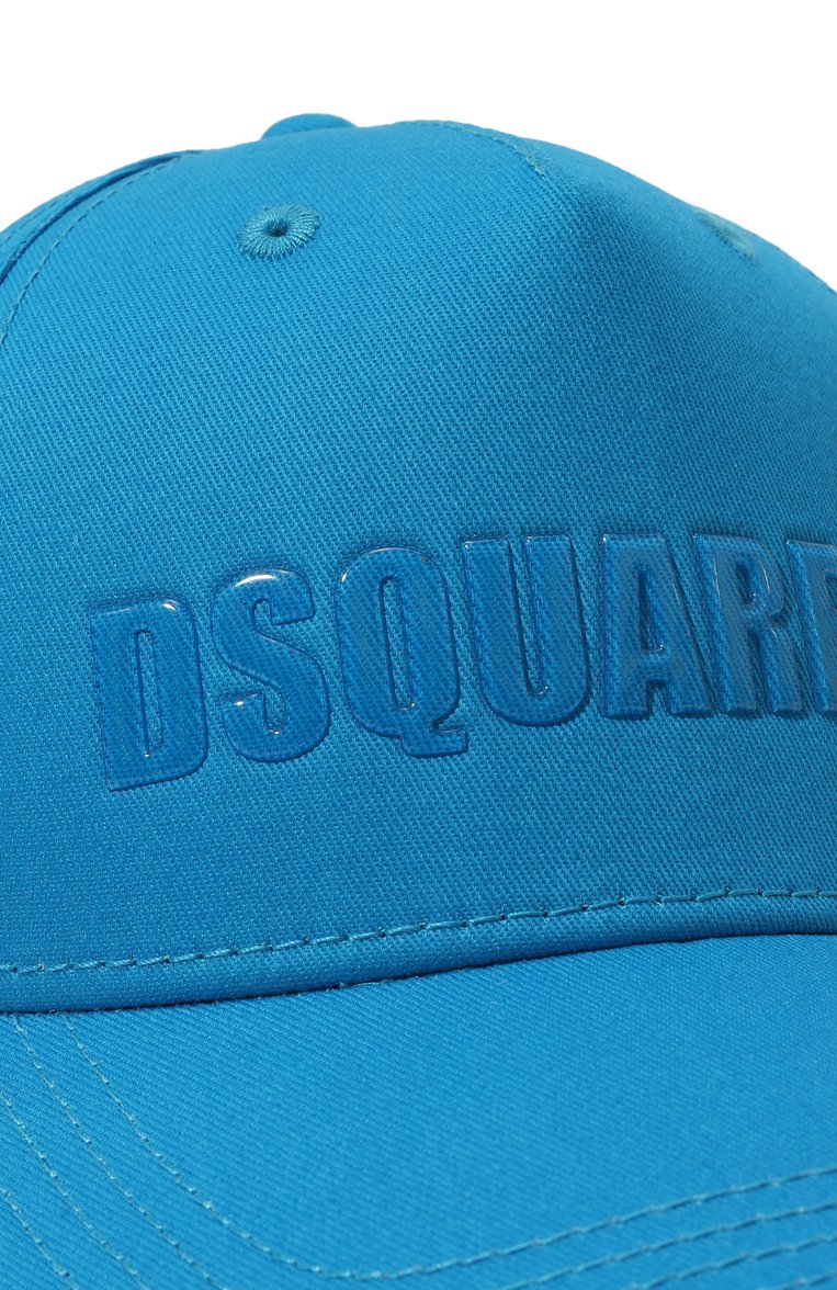Детская хлопковая бейсболка DSQUARED2 голубого цвета, арт. DQ2245/D00YT | Фото 3 (Нос: Не проставлено; Материал: Хлопок, Текстиль; Материал сплава: Проставлено)