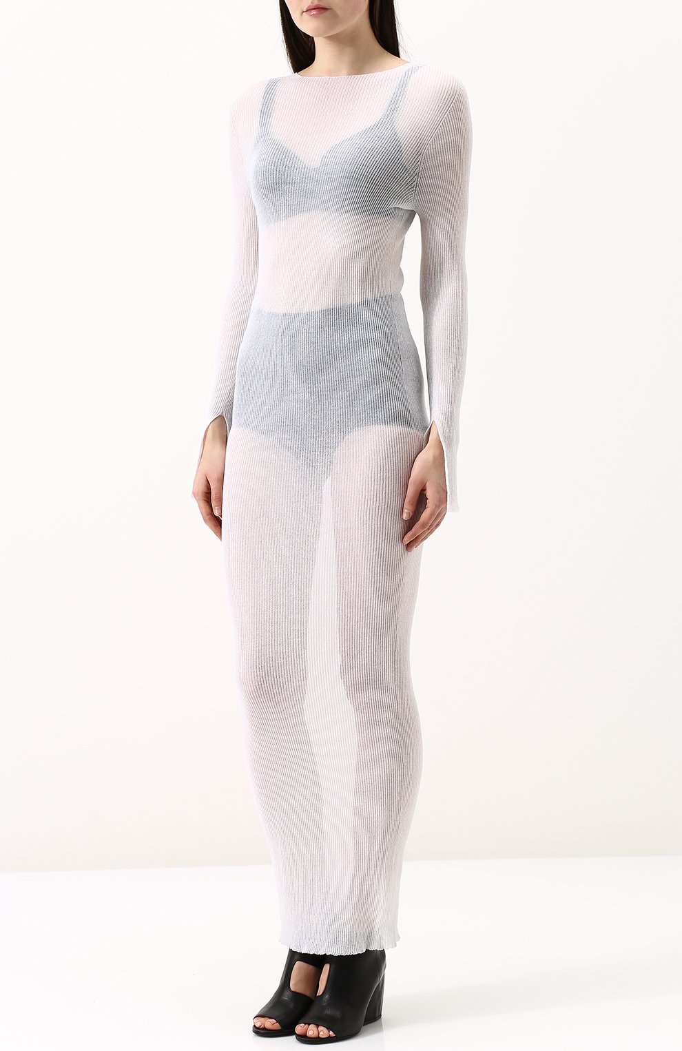 Полупрозрачное платье-футляр с длинным рукавом ISABEL BENENATO, арт. WK65S18, фото 3