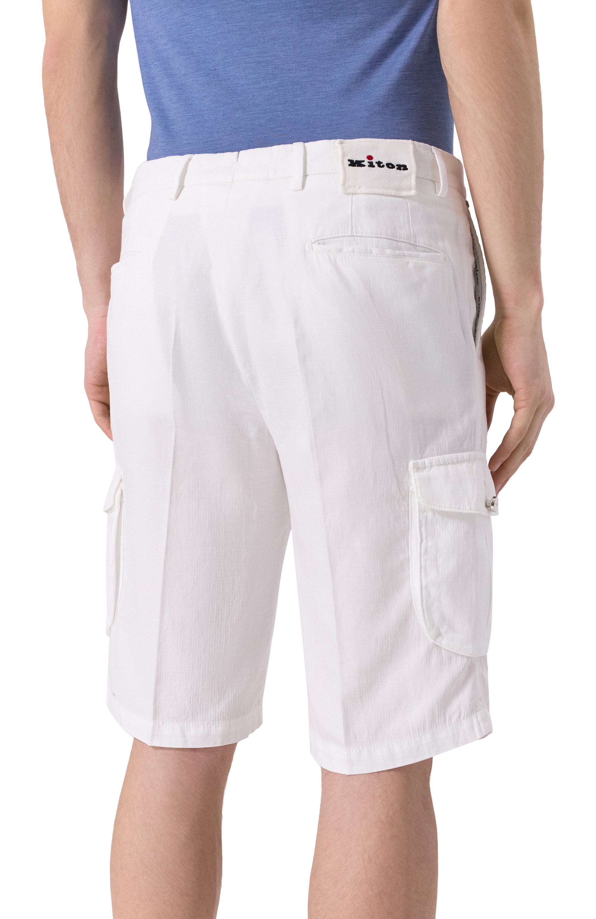 Шорты из лиоцелла и хлопка KITON, арт. UFPPBK0654F17, фото 4
