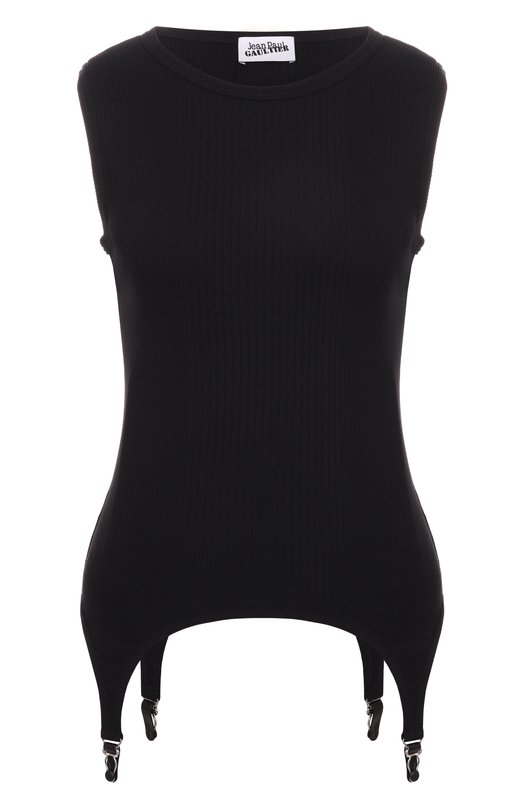 Хлопковый топ Jean Paul Gaultier 25/04-W-T0387/J014 Чёрный 25/04-W-T0387/J014