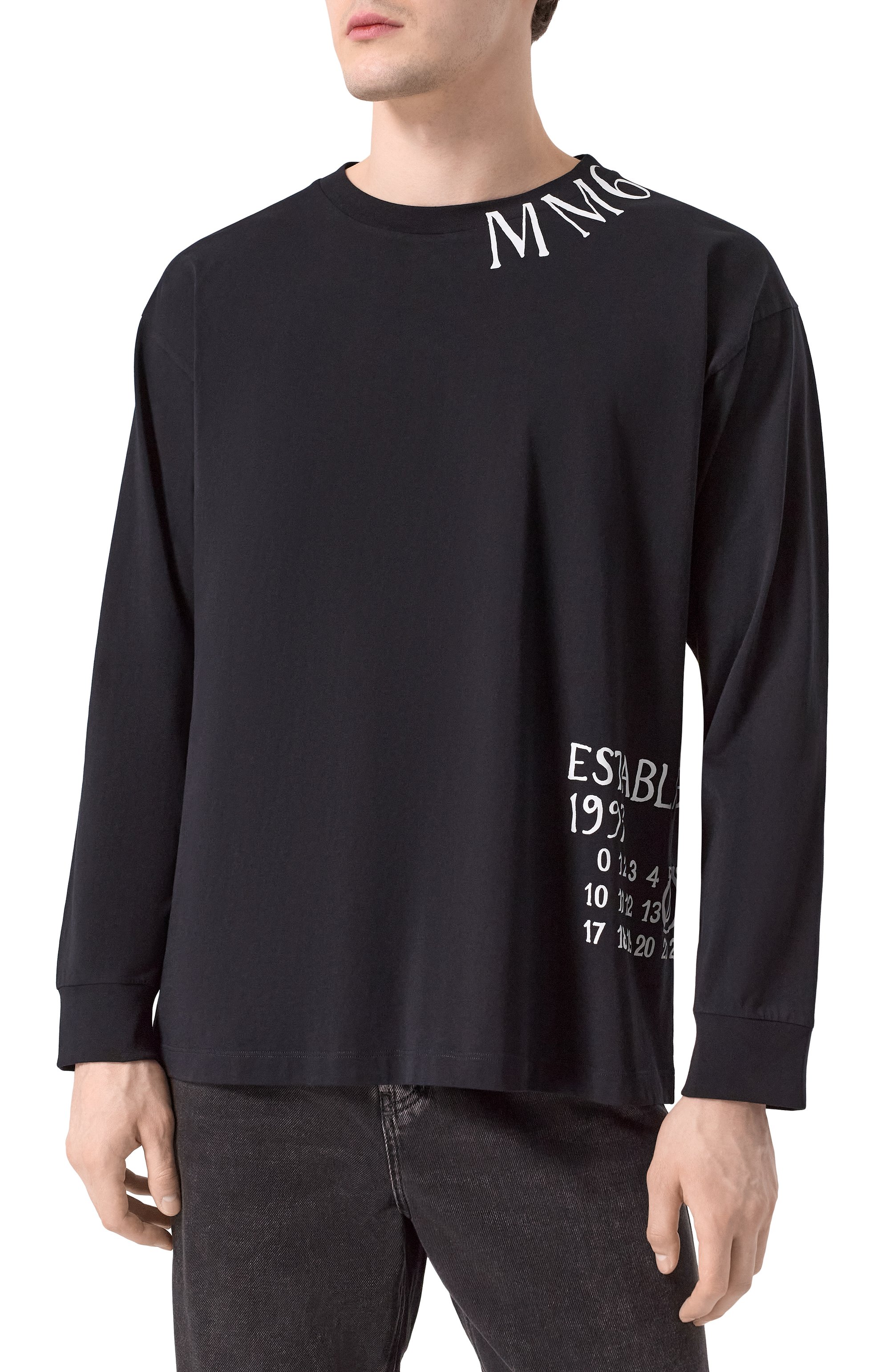 Хлопковый лонгслив MM6, арт. SH0GC0047/S24312, фото 3