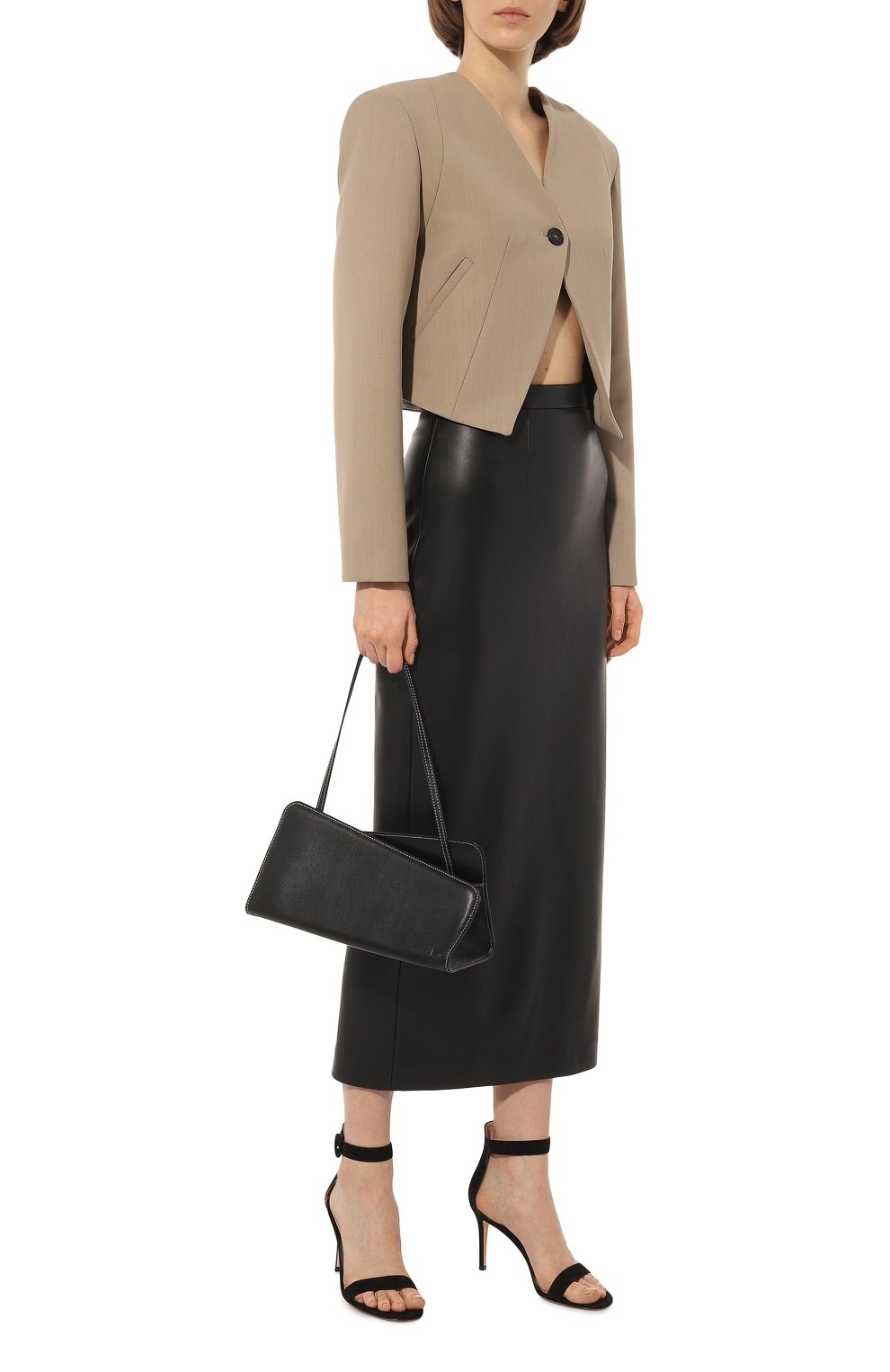 Замшевые босоножки portofino 85 GIANVITO ROSSI, арт. G60953.85RIC.CAMNER0, фото 2