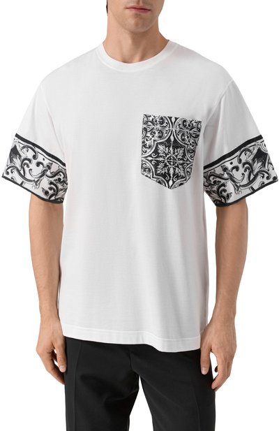 Футболка из хлопка и шелка DOLCE & GABBANA, арт. G8SB2T/G708Y, фото 3