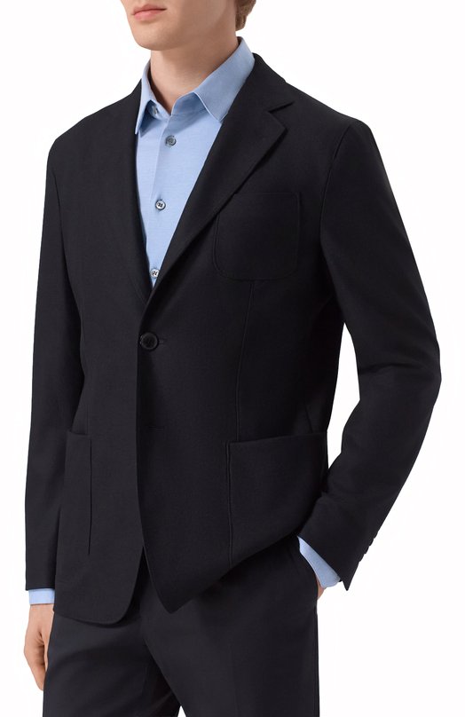 Кашемировый пиджак Giorgio Armani GM000248/TE10115 Чёрный  GM000248/TE10115 Фото 3