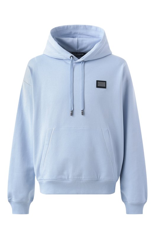 Хлопковое худи Dolce & Gabbana G9ZU0T/G7F2G Голубой G9ZU0T/G7F2G
