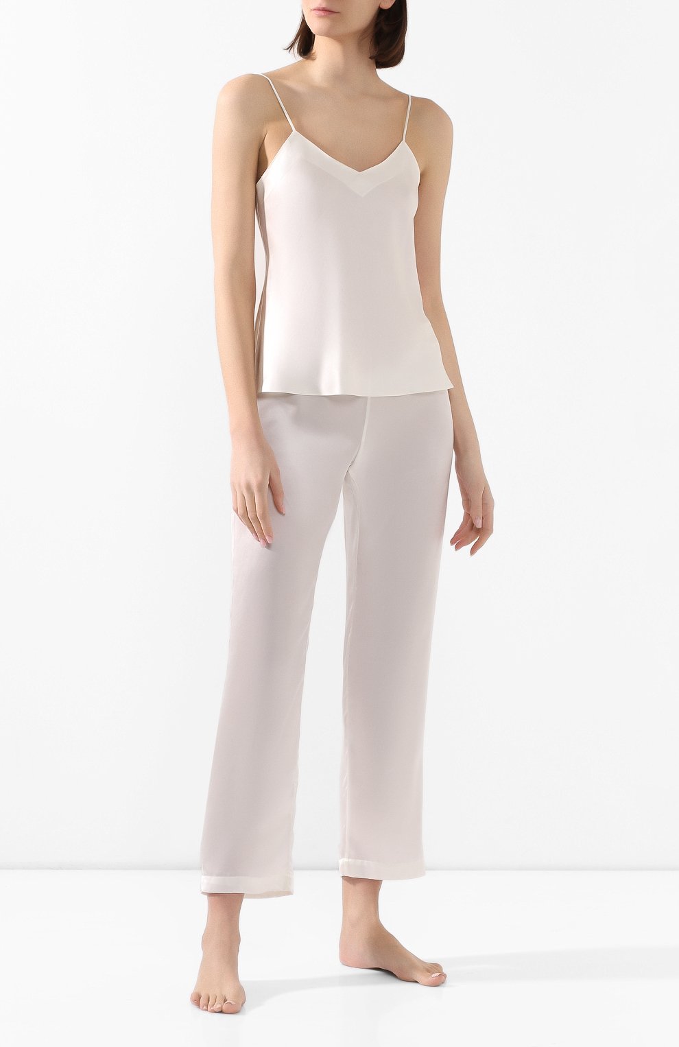 Шелковый топ LUNA DI SETA белого цвета по цене 17860 руб., арт. VLST08005, фото 2 Шелковый топ LUNA DI SETA, арт. VLST08005, фото 2