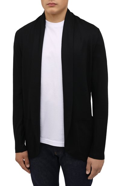 Шерстяной кардиган KAZUYUKI KUMAGAI черного цвета по цене 40900 руб., арт. AJ12-280, фото 3 Шерстяной кардиган KAZUYUKI KUMAGAI, арт. AJ12-280, фото 3