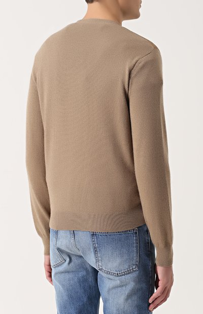 Кашемировый кардиган с отделкой из натуральной замши RALPH LAUREN бежевого цвета по цене 249500 руб., арт. P44/XZ3T7/XY3UN, фото 4 Кашемировый кардиган с отделкой из натуральной замши RALPH LAUREN, арт. P44/XZ3T7/XY3UN, фото 4