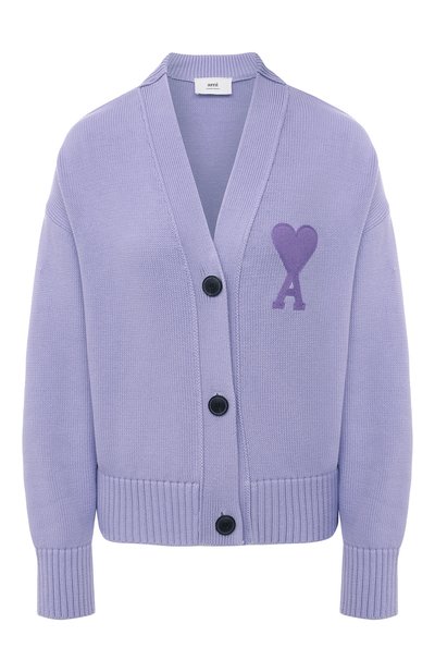 Кардиган из хлопка и шерсти AMI, арт. E21FK303.016, фото 1