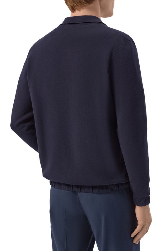 Хлопковый кардиган Kiton UMM0769 Синий  UMM0769 Фото 4