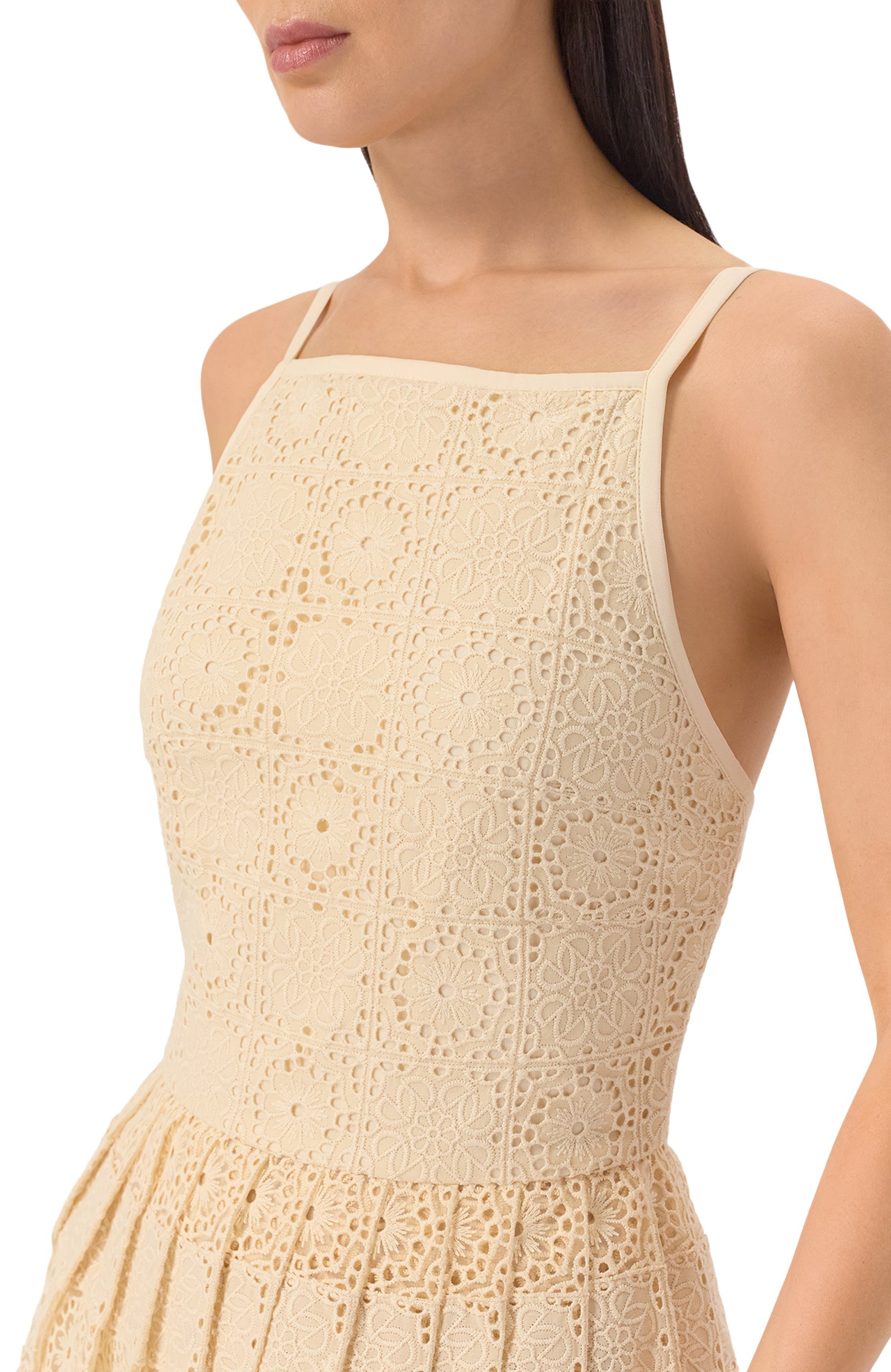 Платье из шелка и хлопка ELIE SAAB, арт. D1125NBC26/C0E15, фото 4