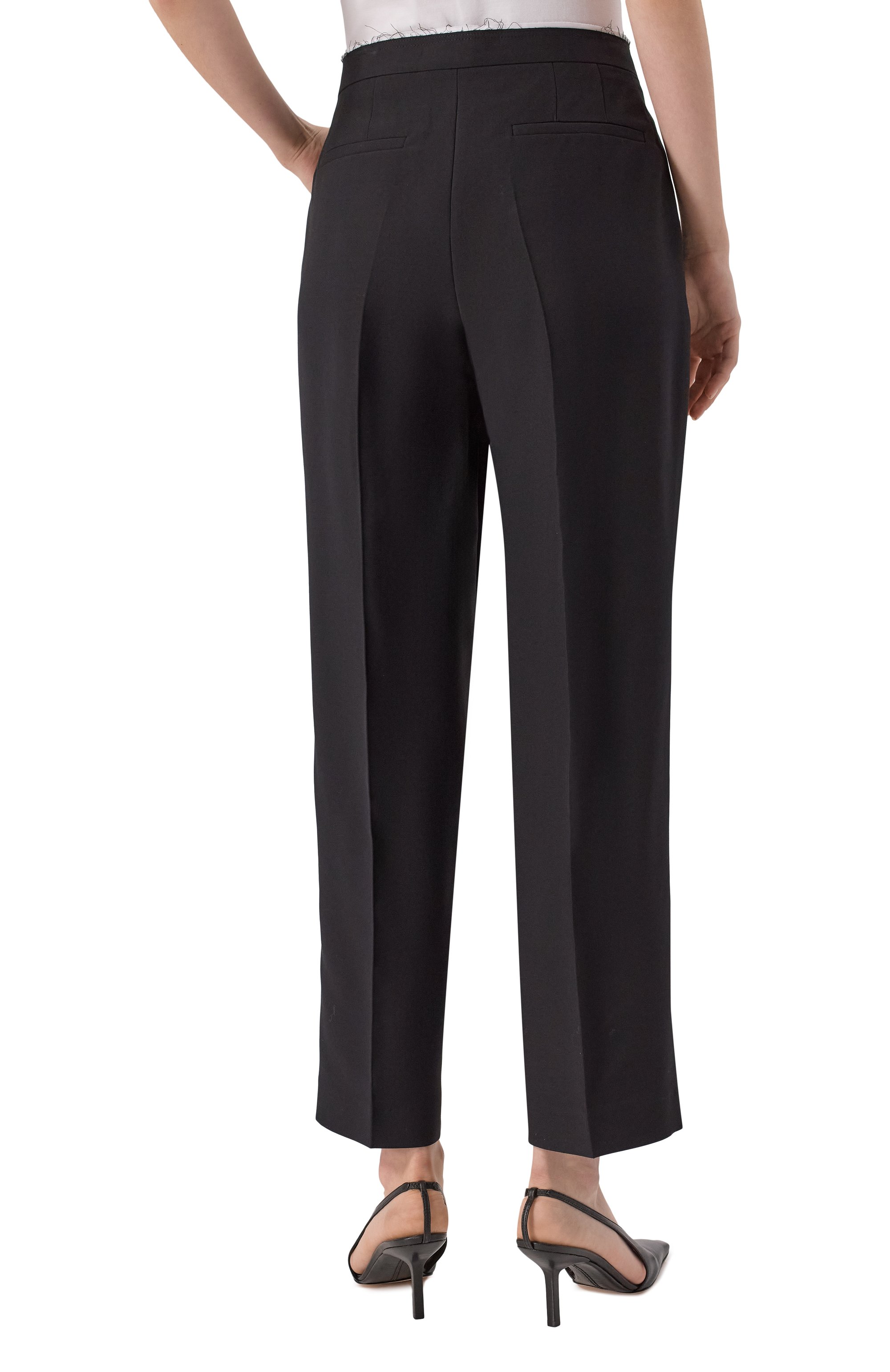 Брюки из шерсти и шелка 12 STOREEZ черного цвета по цене 29000 руб., арт. 132834, фото 4 Брюки из шерсти и шелка 12 STOREEZ, арт. 132834, фото 4