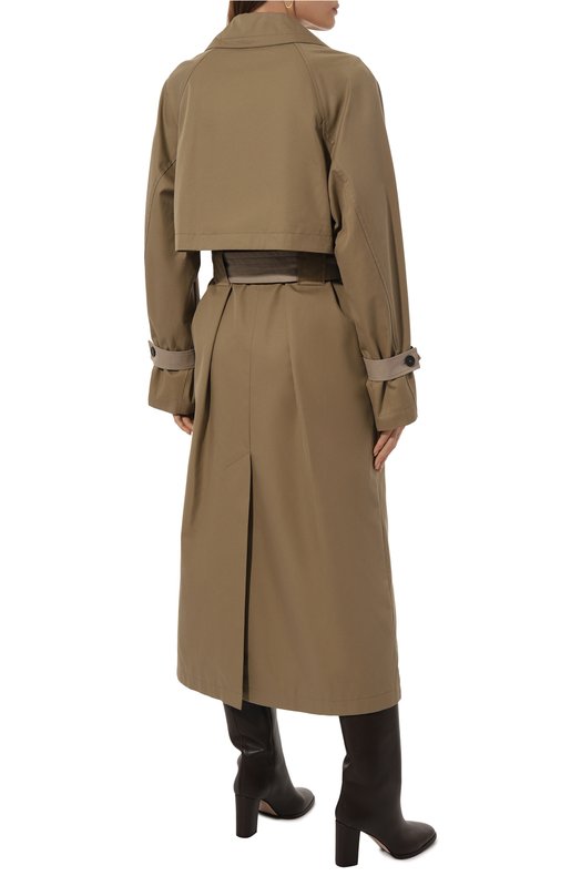 Хлопковый тренч Windsor 52 DM405 Хаки  52 DM405 Фото 4