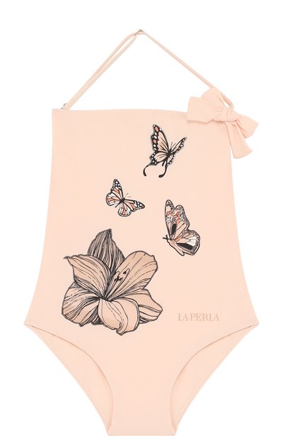 Слитный купальник с принтом и бантом LA PERLA, арт. 67719/2A-6A, фото 1