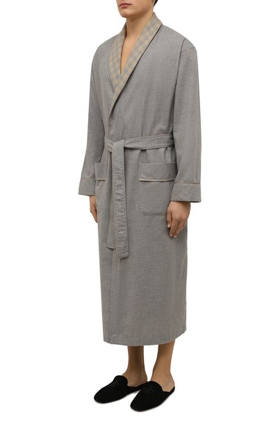 Халат из хлопка и шерсти ZIMMERLI, арт. 4600-75143, фото 3