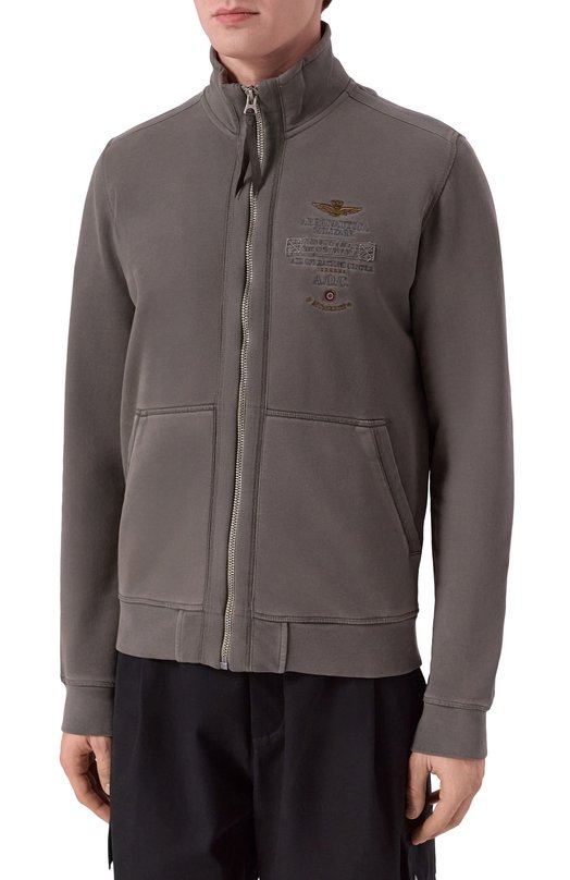 Хлопковая толстовка Aeronautica Militare FE2055UF00665 Серый  FE2055UF00665 Фото 3