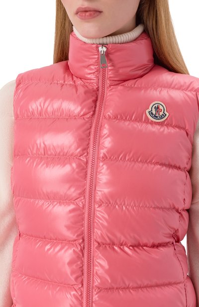 Пуховый жилет ghany MONCLER розового цвета по цене 68100 руб., арт. 1A525-00-68950, фото 5 Пуховый жилет ghany MONCLER, арт. 1A525-00-68950, фото 5