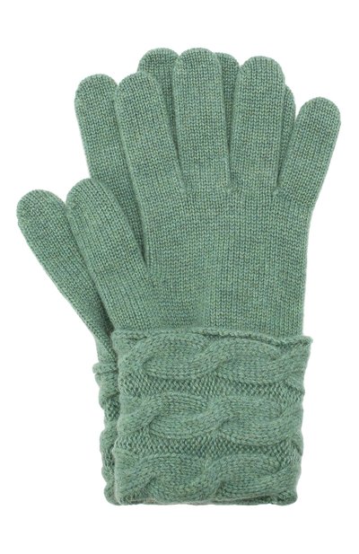Кашемировые перчатки KASHJA` CASHMERE зеленого цвета по цене 14350 руб., арт. 382-12, фото 1 Кашемировые перчатки KASHJA` CASHMERE, арт. 382-12, фото 1