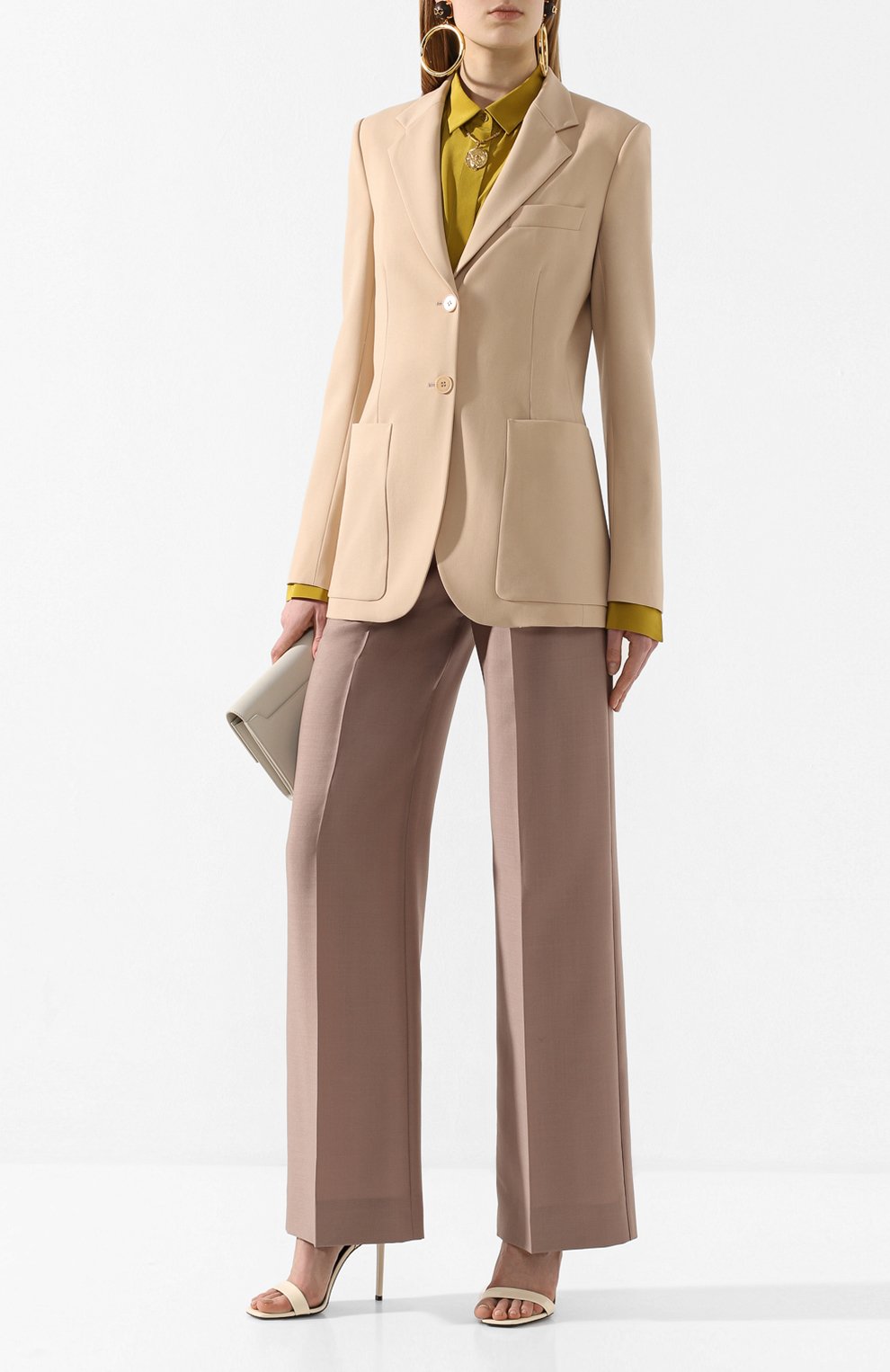 Шерстяной жакет STELLA MCCARTNEY бежевого цвета по цене 127500 руб., арт. 601103/S0A41, фото 2 Шерстяной жакет STELLA MCCARTNEY, арт. 601103/S0A41, фото 2