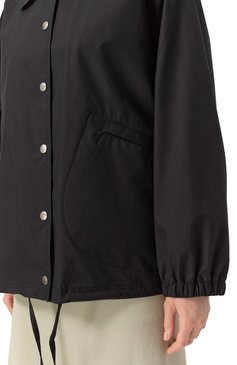 Женская хлопковая куртка JIL SANDER черного цвета, арт. J04AM0001-J45026 | Фото 5 (Материал внешний: Хлопок; Рукава: Длинные; Длина (верхняя одежда): Короткие; Кросс-КТ: Куртка, Легкие; Стили: Минимализм)