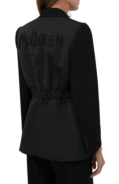 Шерстяной жакет ALEXANDER MCQUEEN черного цвета по цене 227000 руб., арт. 666856/QJACH, фото 4 Шерстяной жакет ALEXANDER MCQUEEN, арт. 666856/QJACH, фото 4