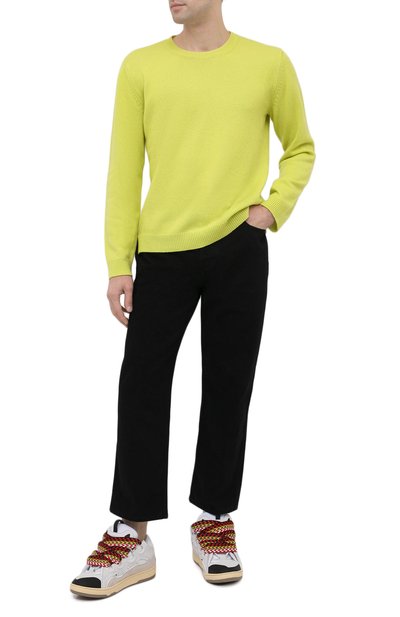 Комбинированные кеды LANVIN белого цвета по цене 99350 руб., арт. FM-SKRK11-DRAG-A20, фото 2 Комбинированные кеды LANVIN, арт. FM-SKRK11-DRAG-A20, фото 2