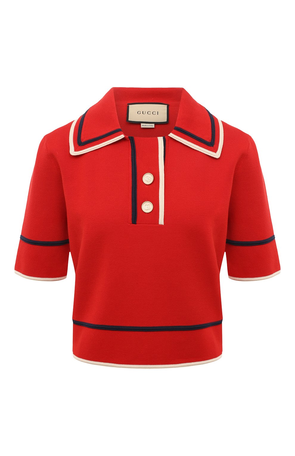 Поло из хлопка и шелка GUCCI, арт. 658364 XKBSK, фото 1