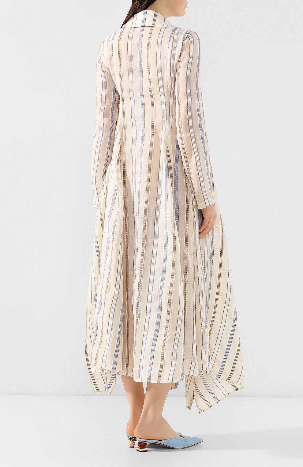 Платье из смеси хлопка и льна JACQUEMUS, арт. 191C003/12141, фото 4